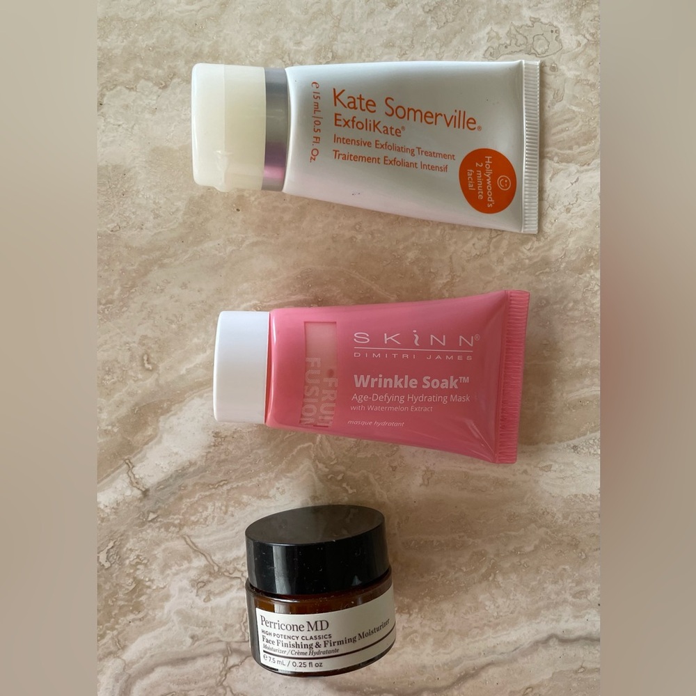 NEW Kate Somerville ExfoliKate, Skinn Wrinkle Soak, Perricone MD Moisturizer